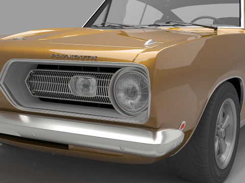1968 Plymouth Barracuda Formula-S 3D Модель
