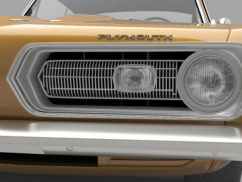 1968 Plymouth Barracuda Formula-S 3D Модель