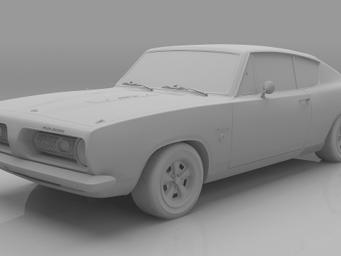 1968 Plymouth Barracuda Formula-S 3D Модель