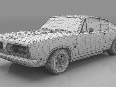 1968 Plymouth Barracuda Formula-S 3D Модель