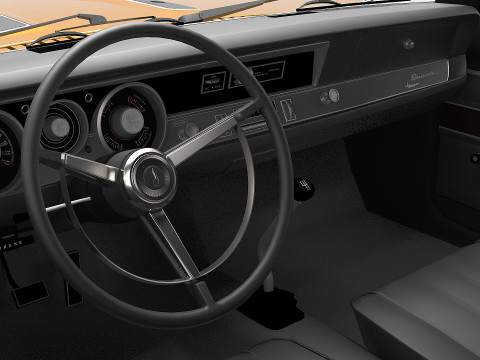 1968 Plymouth Barracuda Formula-S 3D Модель