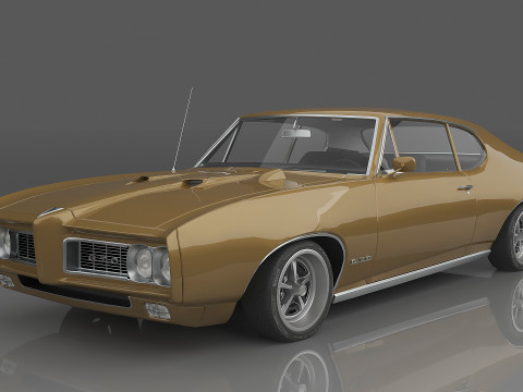 1968 Pontiac GTO 3D मॉडल