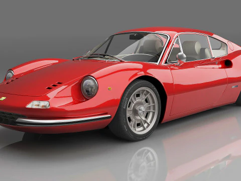 1969 फेरारी डिनो 246 जीटी 3D मॉडल