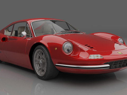 1969 Ferrari Dino 246 GT Modelo 3D