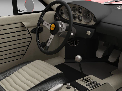 1969 Ferrari Dino 246 GT 3D Model