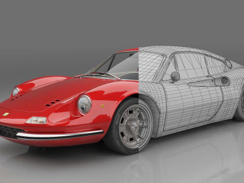1969 Ferrari Dino 246 GT 3D Model