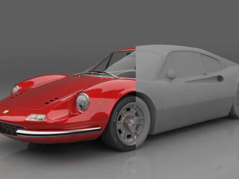 1969 Ferrari Dino 246 GT 3D Model