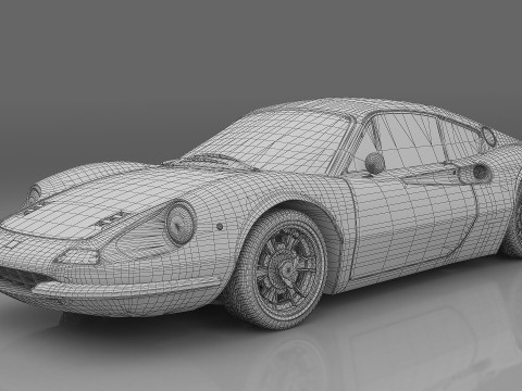 1969 Ferrari Dino 246 GT Modelo 3D