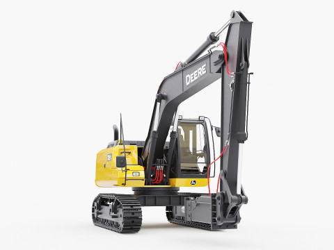 John Deere Construction 180G Digger Excavator 3D Model
