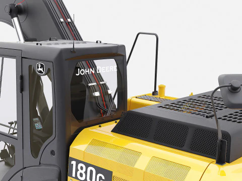John Deere Construction 180G Digger Excavator 3D Model