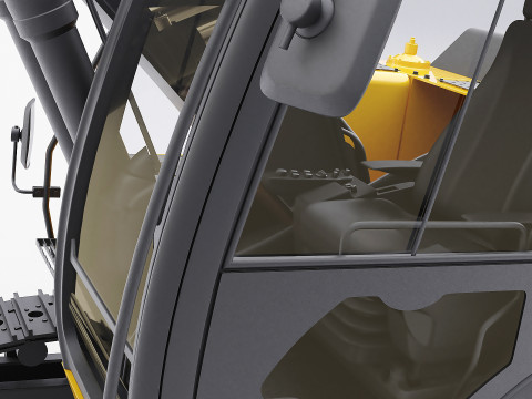John Deere Construction 180G Digger Excavator 3D Model