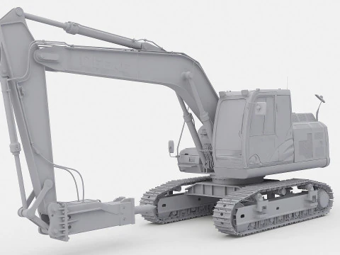 John Deere Construction 180G Digger Excavator 3D Model