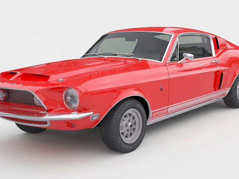 1968 शेल्बी जीटी-500केआर 3D मॉडल