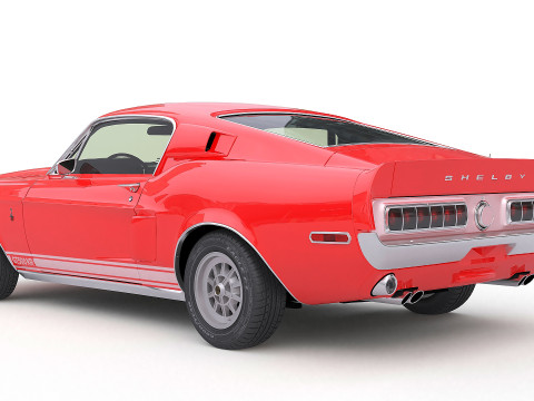 1968 Shelby GT-500KR Modello 3D