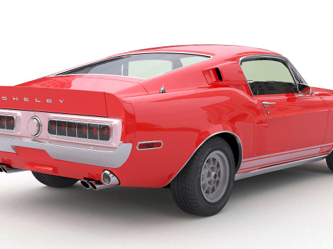 1968 Shelby GT-500KR Modello 3D