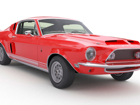 1968 Shelby GT-500KR Modello 3D