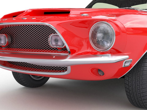1968 Shelby GT-500KR Modello 3D