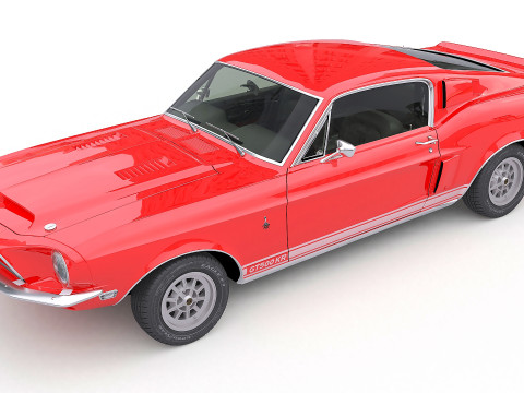 1968 Shelby GT-500KR Modello 3D