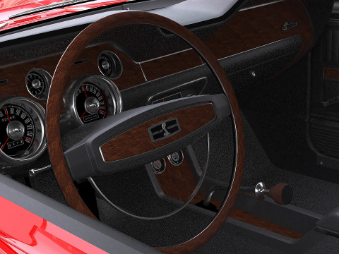 1968 Shelby GT-500KR Modello 3D