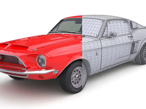 1968 Shelby GT-500KR 3D Model