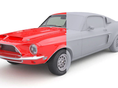 1968 Shelby GT-500KR 3D Model