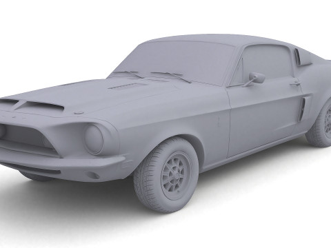 1968 Shelby GT-500KR Modello 3D
