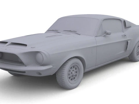 1968 Shelby GT-500KR 3D Model