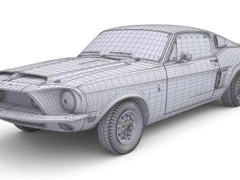 1968 Shelby GT-500KR 3D Model