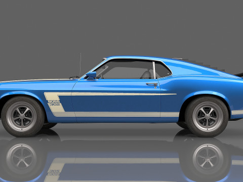 1969 Mustang Boss 302 MkI 3D Model