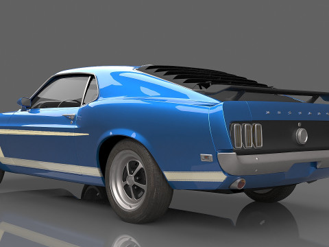 1969 Mustang Boss 302 MkI 3D Model