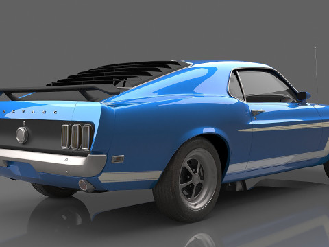 1969 Mustang Boss 302 MkI 3D Model