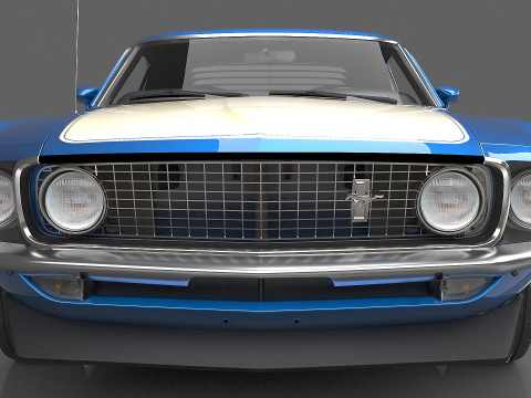 1969 Mustang Boss 302 MkI 3D Model