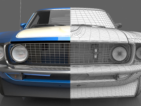 1969 Mustang Boss 302 MkI 3D Model