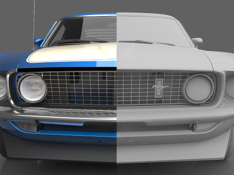 1969 Mustang Boss 302 MkI 3D Model