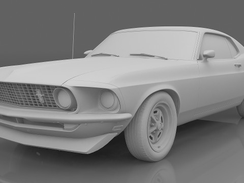 1969 Mustang Boss 302 MkI 3D Model