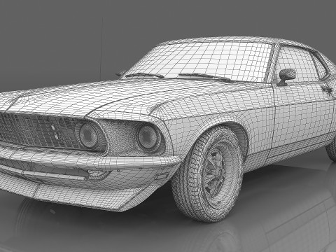1969 Mustang Boss 302 MkI 3D Model