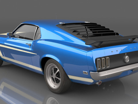 1969 Mustang Boss 302 MkI 3D Model