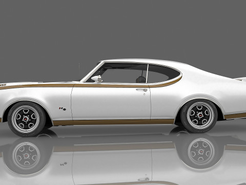 1969 Oldsmobile Hurst-Olds 442 Modello 3D