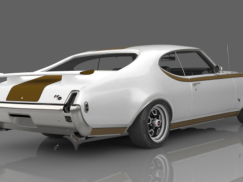 1969 Oldsmobile Hurst-Olds 442 Modello 3D
