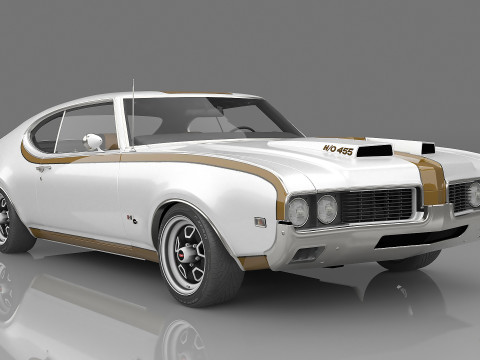 1969 Oldsmobile Hurst-Olds 442 Modello 3D