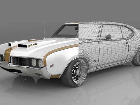 1969 Oldsmobile Hurst-Olds 442 Modello 3D
