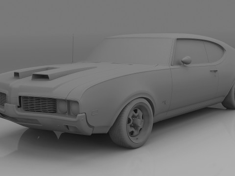 1969 Oldsmobile Hurst-Olds 442 Modello 3D