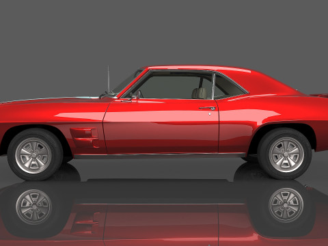 1969 Pontiac Firebird Trans Am Modelo 3D