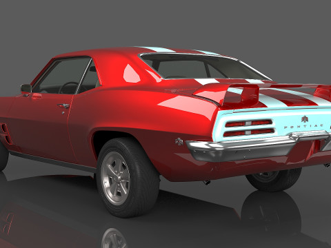 1969 Pontiac Firebird Trans Am Modelo 3D