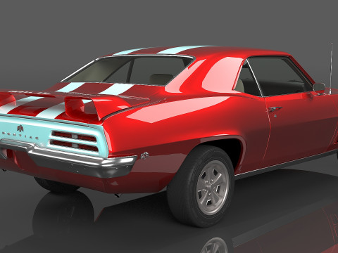 1969 Pontiac Firebird Trans Am Modelo 3D