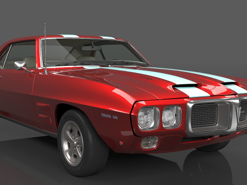 1969 Pontiac Firebird Trans Am Modelo 3D