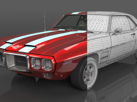 1969 Pontiac Firebird Trans Am Modelo 3D