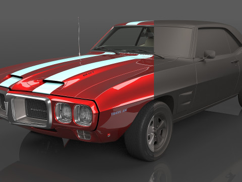 1969 Pontiac Firebird Trans Am Modelo 3D