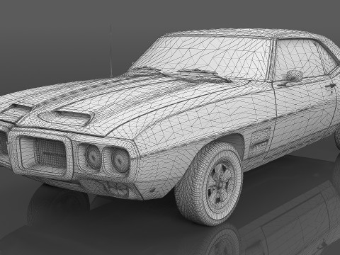 1969 Pontiac Firebird Trans Am Modelo 3D