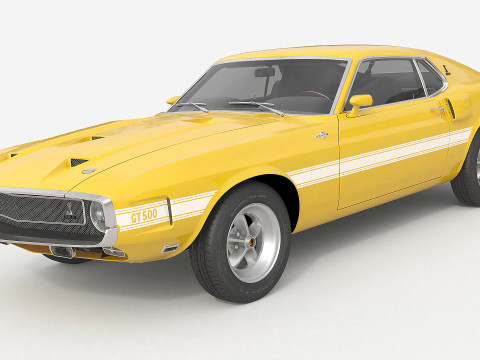 1969 Shelby GT500 428CJ Modelo 3D